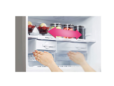 یخچال بالا پایین الجی 30 فوت بدون برفک نقره مدل gb-f872hlpl