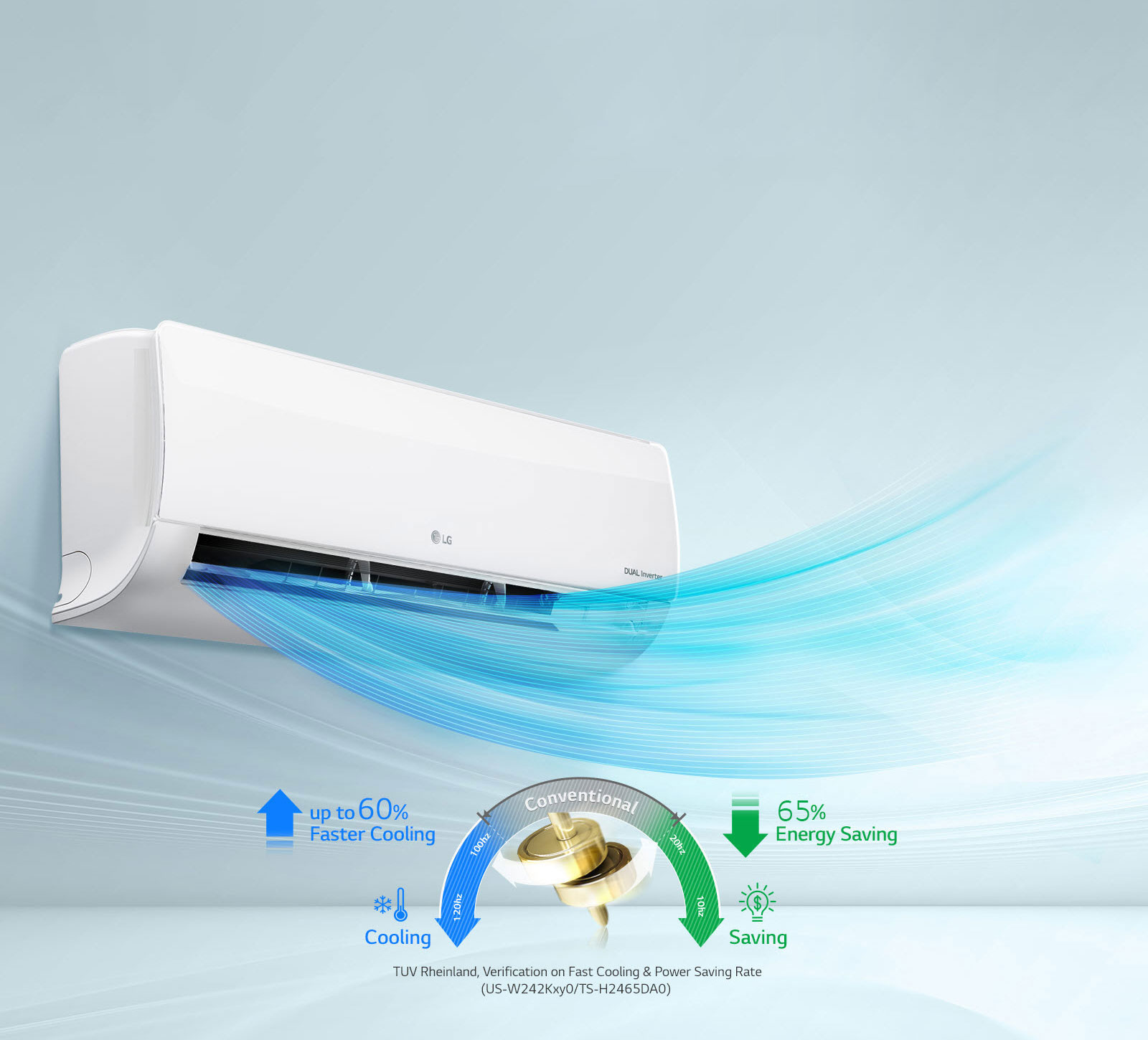 کولر گازی 26 هزار الجی ای کنترل دوال اینورتر سرد وگرم مدل bmp-26k