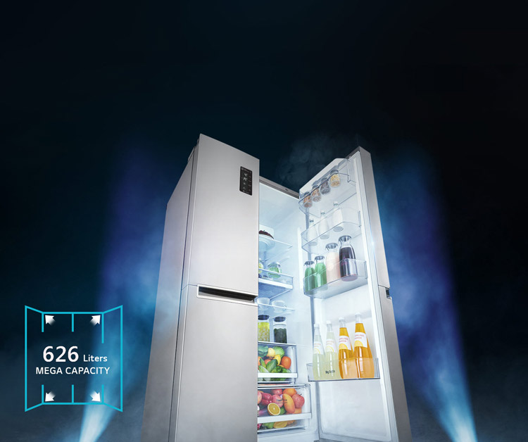 یخچال ساید بای ساید الجی 30 فوت استیل مدل gc-b247sluv