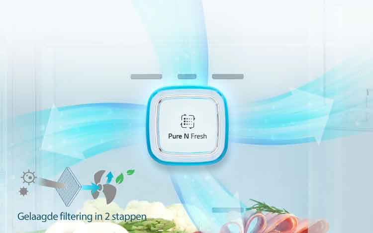 یخچال ساید بای ساید الجی 30 فوت دور این دور استیل مدل b247sluv