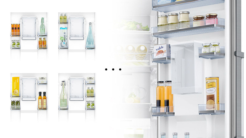 یخچال فریزر دوقلو سامسونگ مدل  RR39M71007LV/LV-RZ32M71107F/LV