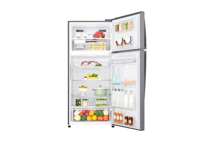 یخچال بالا پایین الجی 26 فوت آبریز دار بدون برفک استیل مدل gl-f652hlhu