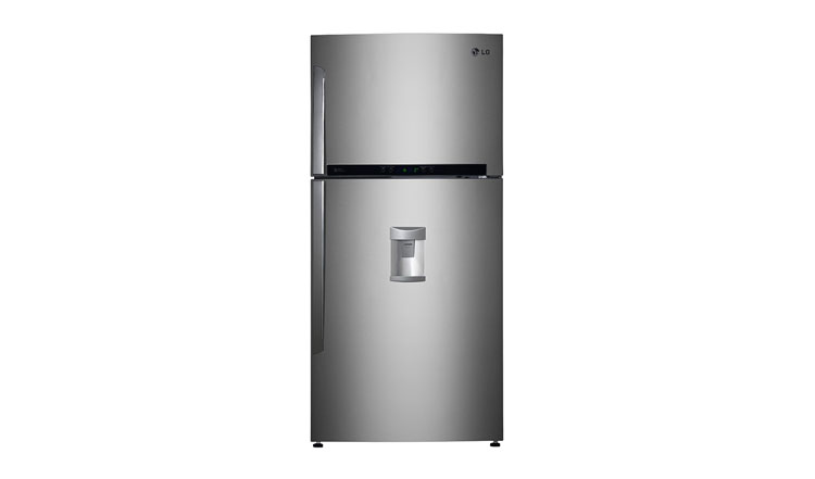 یخچال بالا پایین الجی 30 فوت بدون برفک نقره مدل gb-f872hlpl