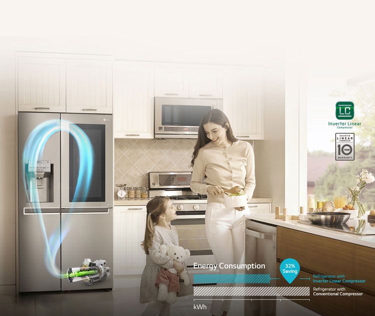 یخچال ال جی ساید بای ساید اینستاویو دور این دور gr-x259