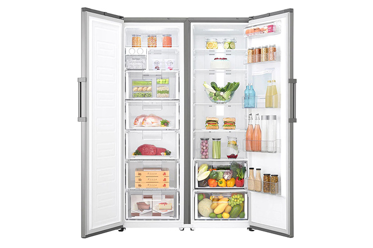 یخچال فریزر دوقلوی ال جی مدل gc f411eldm نقره جدید