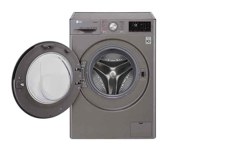 لباسشویی الجی 8 کیلو 1400 دور بخار شوردار نقره ای مدل fh4u2typ2s