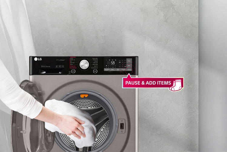 لباسشویی الجی 10/5 کیلو  7کیو خشک کن 1400 دور بخار شوردار نقره ای مدل f4j9jhp2t