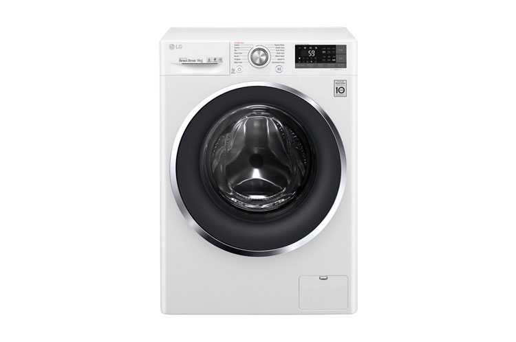 لباسشویی الجی 9 کیلو 1400 دور بخار شوردار سفید مدل f4j6vyp2w