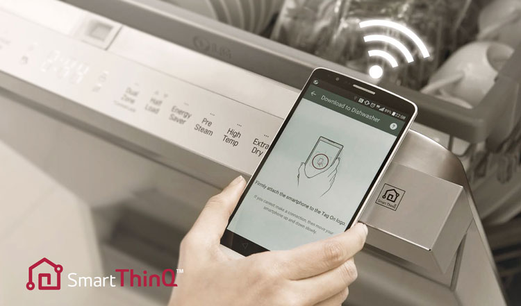 ماشین ظرفشویی الجی 14 نفره بخار شوردار جدید2020 مدل dfb425fw