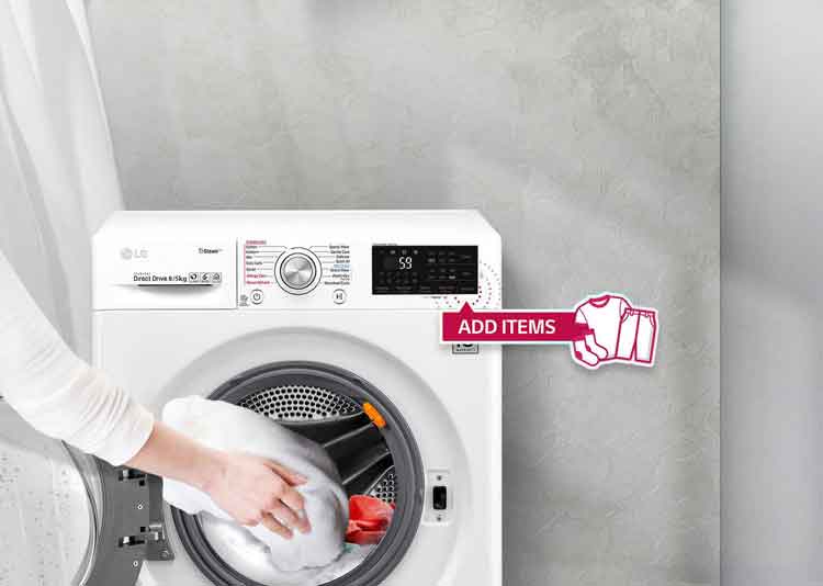 لباسشویی الجی 8 کیلو 1400 دور بخار شوردار نقره ای مدل fh4u2typ2s