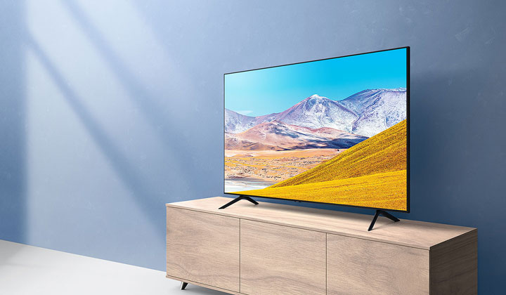 تلویزیون جدید سامسونگ 4k کریستال اسمارت مدل 55 اینچ tu8000